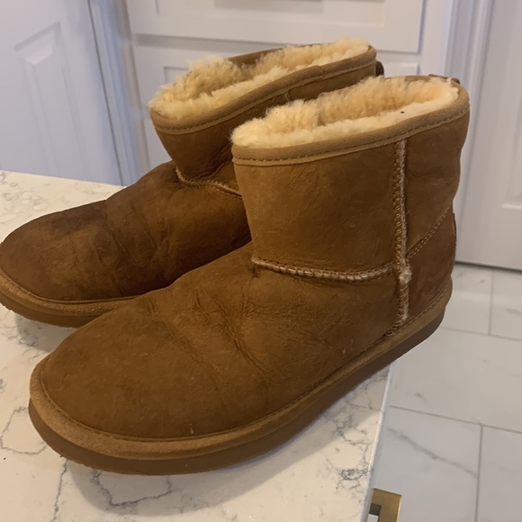 LL Bean item 297183 booties sz 6 chestnut color Australian sheepskin lined - Picture 2 of 13